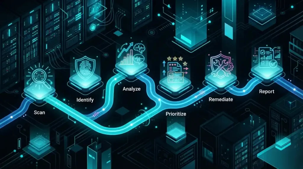 Vulnerability assessment dashboard results shaping a security remediation roadmap