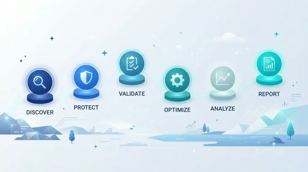 Six key steps of how a vulnerability assessment works, from scan to report