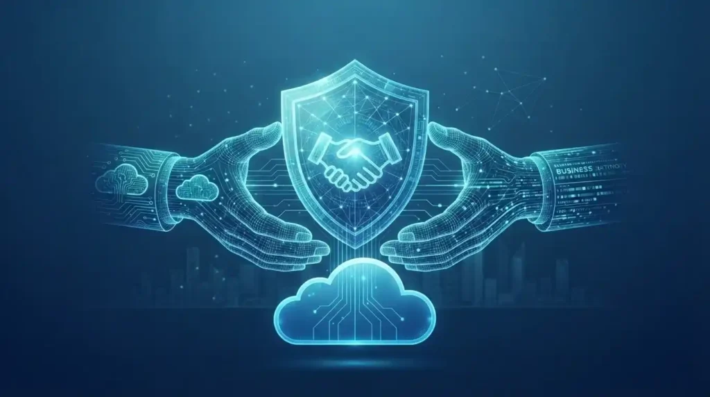 Cloud Security: Protecting Data and Applications in the Cloud 2 IT security analyst responding to a cloud security threat alert on office monitors