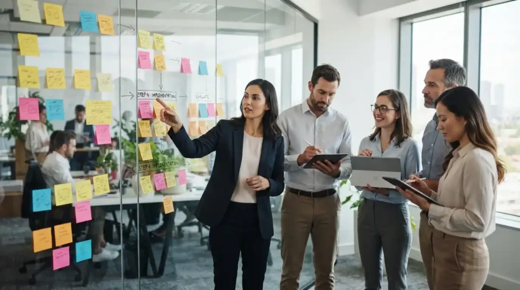 Microsoft SSPA Reassessment Process: A Complete Compliance Guide 2 Team of suppliers reviewing Microsoft SSPA reassessment process steps and self-attestation requirements