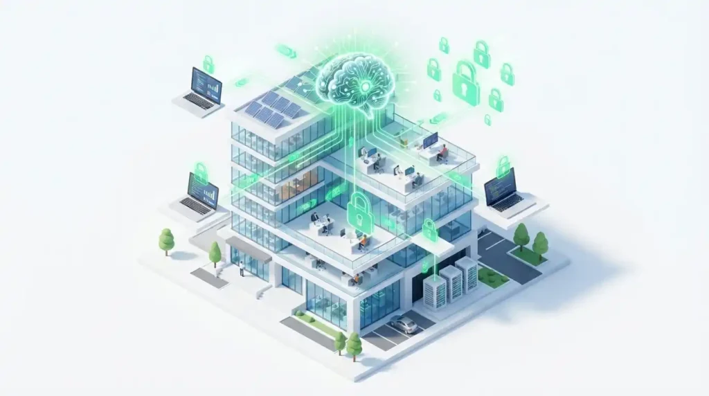 MCP Security Explained: Protecting Model Context Protocol Servers & AI Workflows in 2026 1 Enterprise AI security architecture showing protected Model Context Protocol connections and servers.