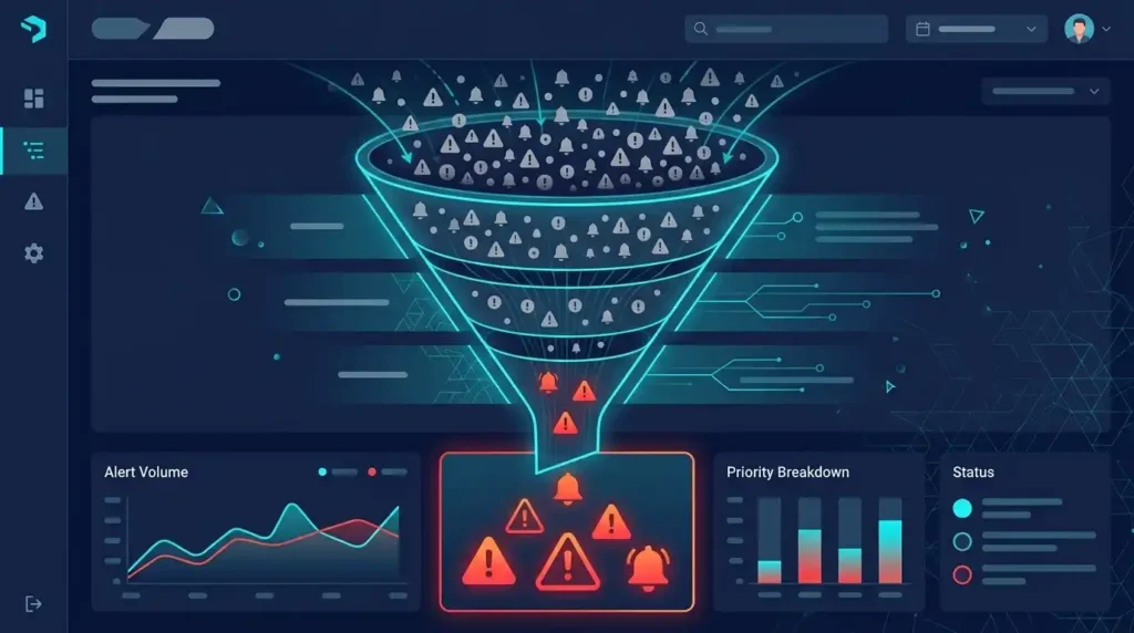 Security dashboard prioritizing critical SaaS alerts by risk severity instead of alert volume