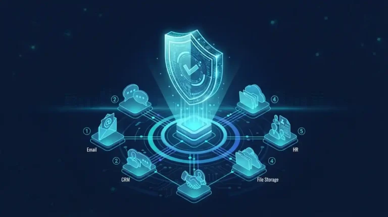 SaaS Security Posture Management dashboard protecting connected cloud applications