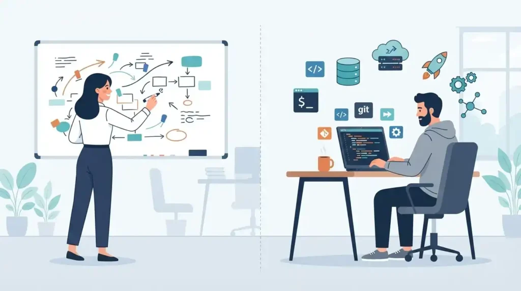 Staff Augmentation vs Outsourcing: Which Model Actually Fits Your Project in 2026? 3 Team integrating a new engineer through IT staff augmentation