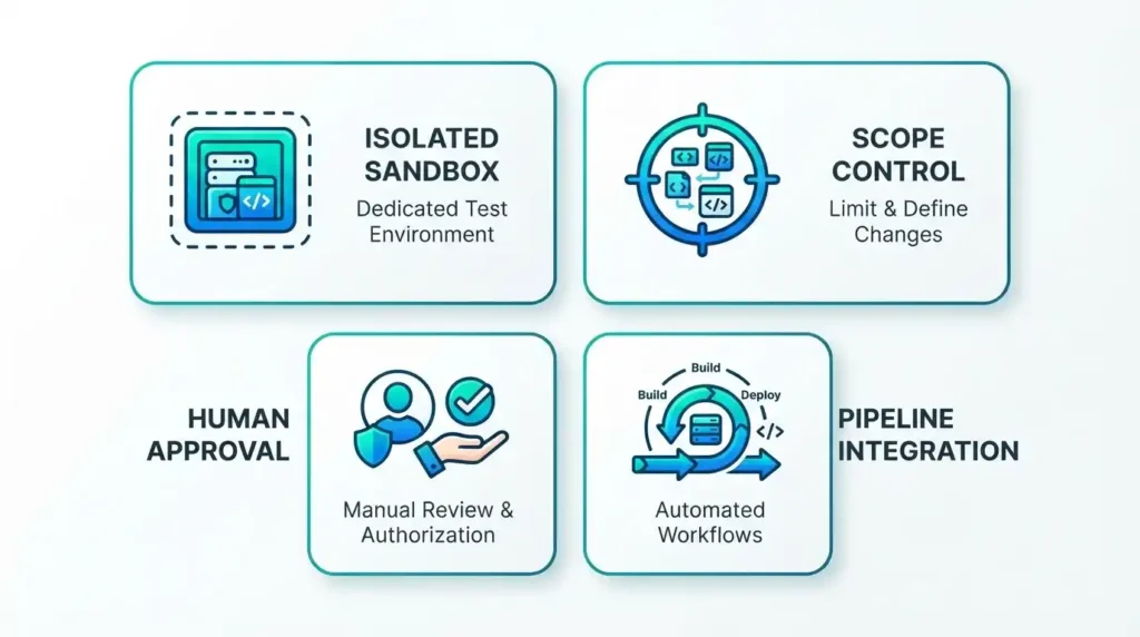 Vector illustration showing a human penetration tester collaborating with AI security tools to answer will AI replace penetration testers.